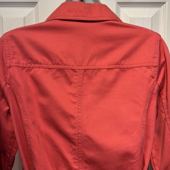 Old Navy Coral Double‎ Breasted Belted Jacket Size Small - Picture 8 of 13